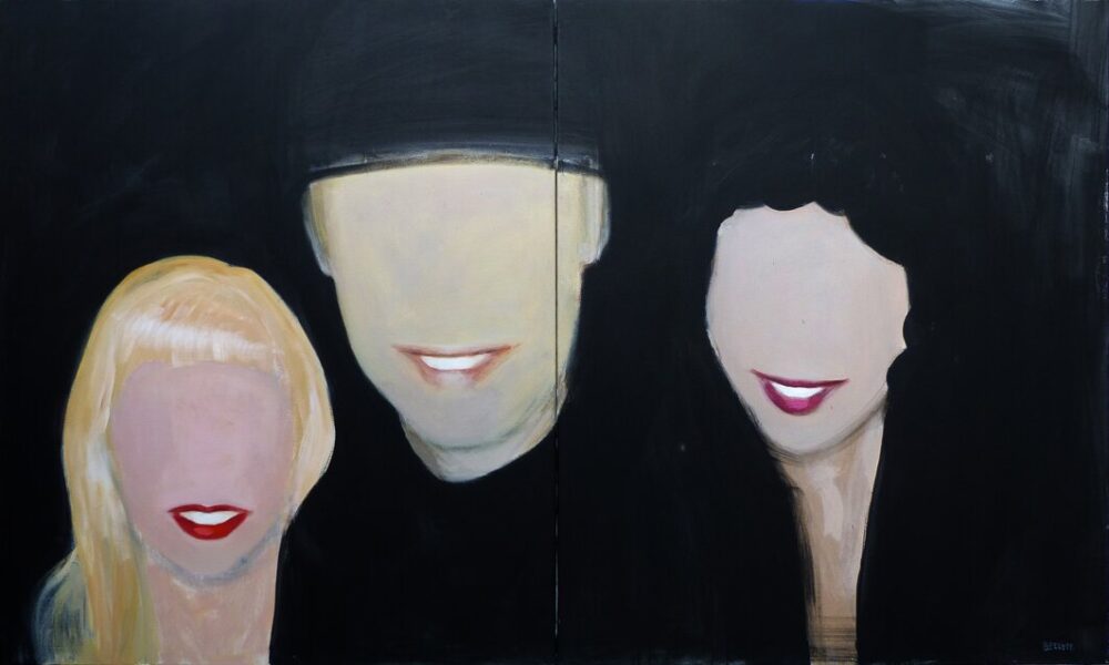 "Faces" | acrylic on canvas | 200x120cm (2x100x120cm) | 2011
