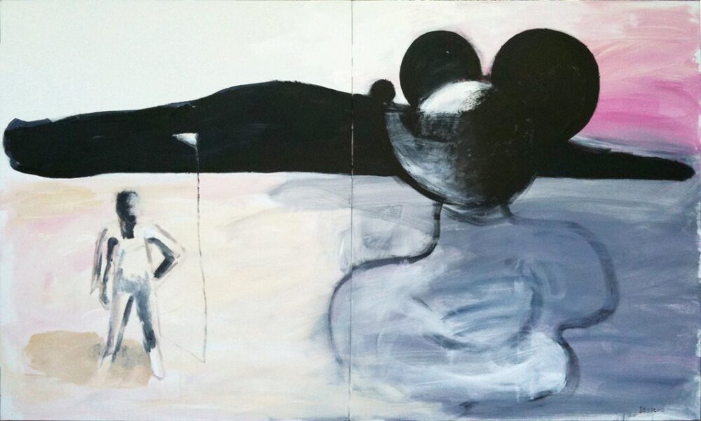 "A hero" | acrylic on canvas | 200x120cm (2x100x120cm) | 2010