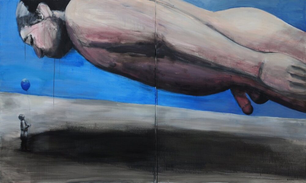"Pieces of art series. Paweł Althamer" | acrylic on canvas | 200x120cm (2x100x120cm) | 2012
