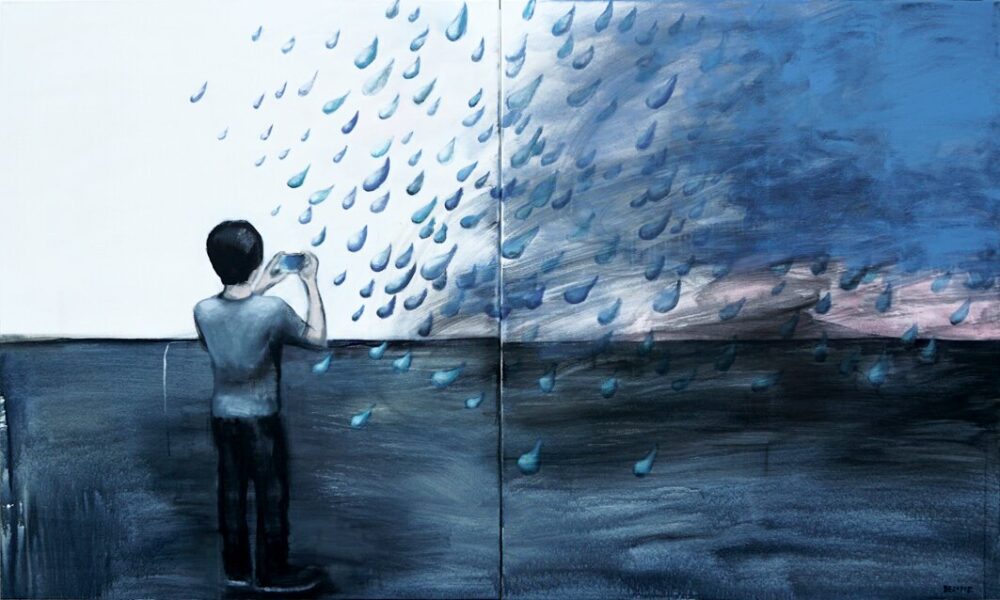 "Untitled" | acrylic on canvas | 200x120cm (2x100x120cm) | 2015