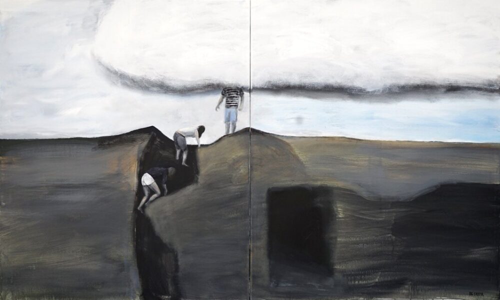 "Untitled" | acrylic on canvas | 200x120cm (2x100x120cm) | 2015