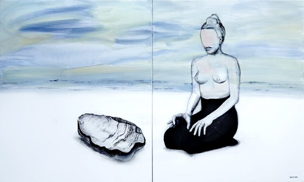 "I am the sea and nobody owns me" | acrylic on canvas | 200x120cm (2x100x120cm) | 2015