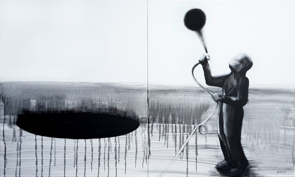 "Untitled" | acrylic on canvas | 200x120cm (2x100x120cm) | 2015